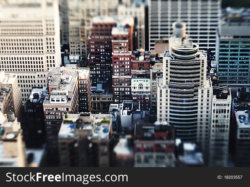A Toy city with Tilt-Shift-effect