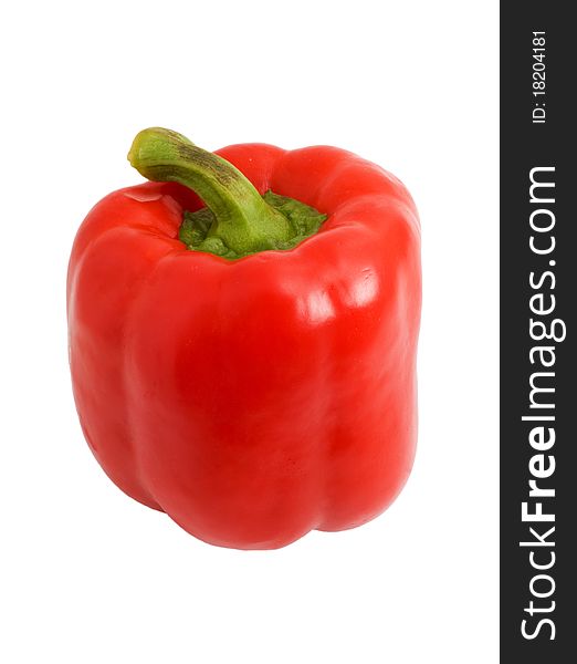 Bulgarian pepper on a white background, isolated