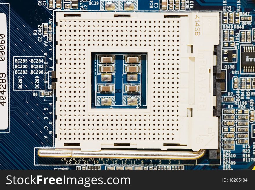 Detail of computer circuit board