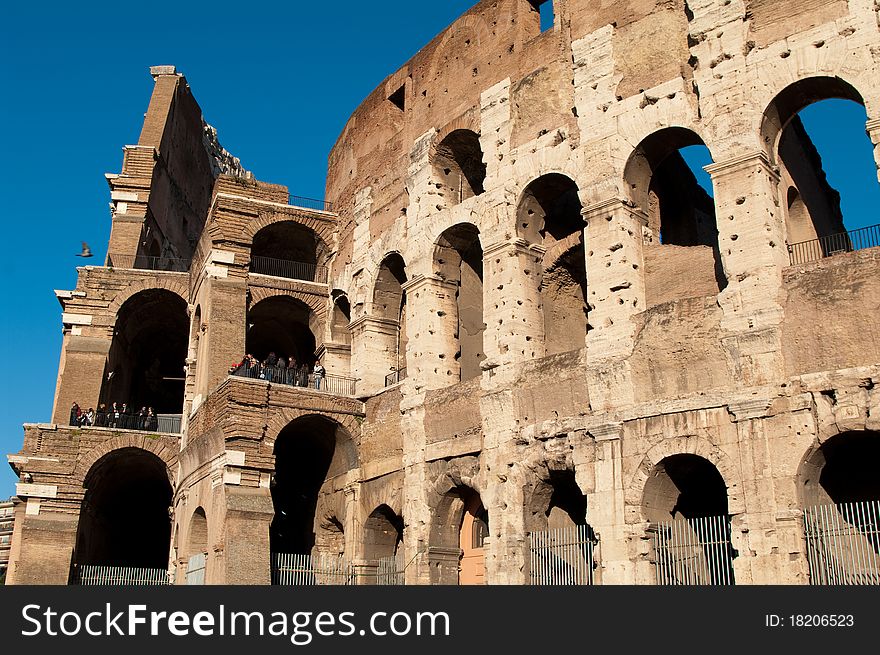 Colosseum in the city of Rome