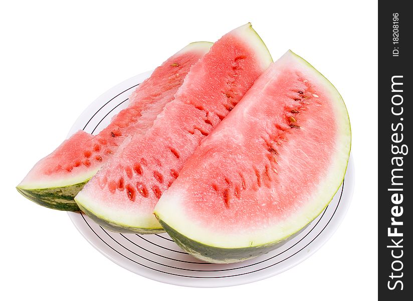 Three Portions Of Water-melon