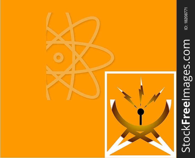 Web symbol for orange background