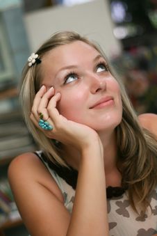 Portrait Of A Beautiful Blonde Woman Stock Photo Portrait Of A Beautiful Blonde Woman Stock Photo