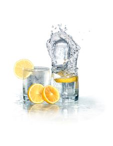 Cold Lemonade On White Royalty Free Stock Photo Cold Lemonade On White Royalty Free Stock Photo