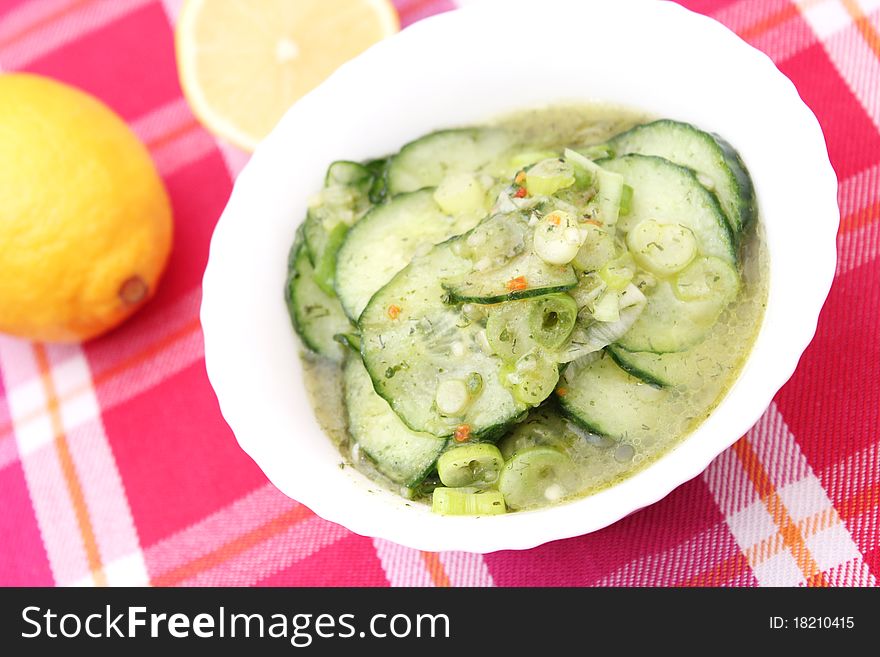 Fresh Salad Of Cucumbers