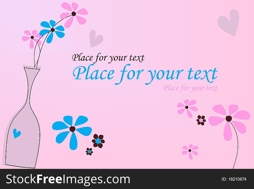 Valentine/birthday card with place for your text. Valentine/birthday card with place for your text