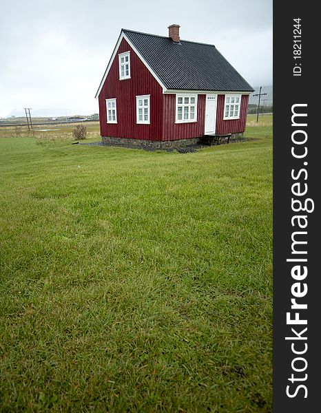 A typical country Icelandic house. A typical country Icelandic house