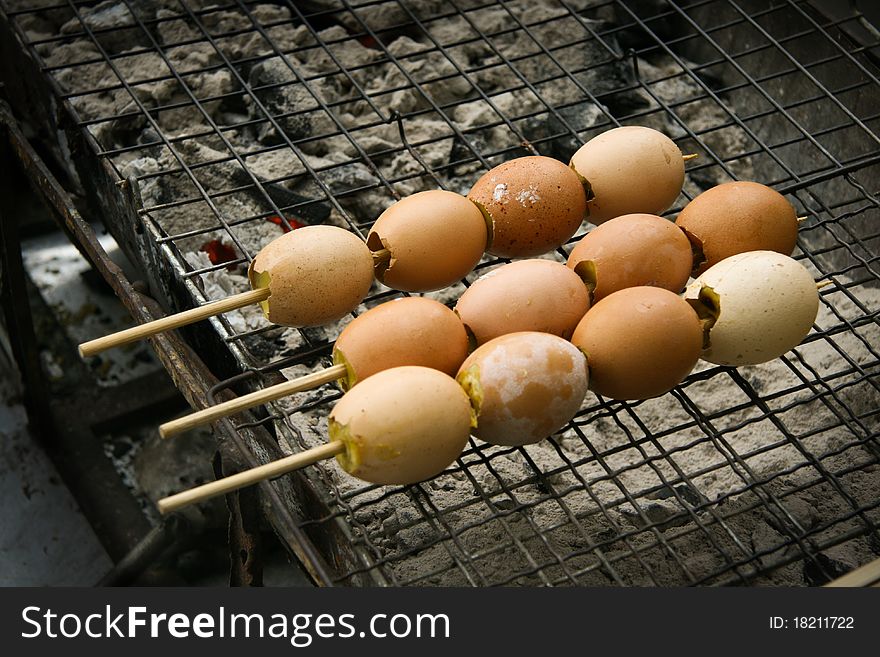 Image of egg on grill