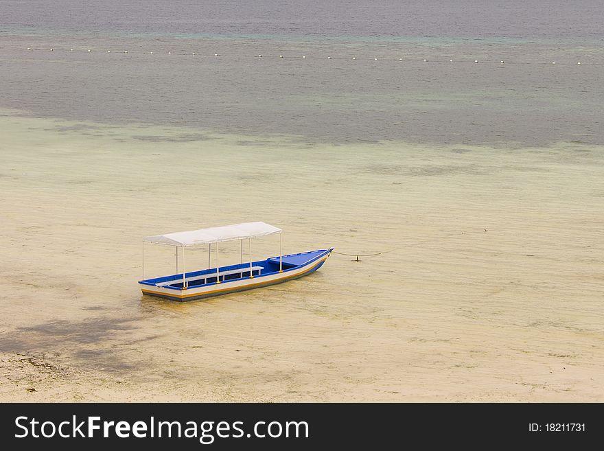 Beautiful boat on the sand seashore. Beautiful boat on the sand seashore