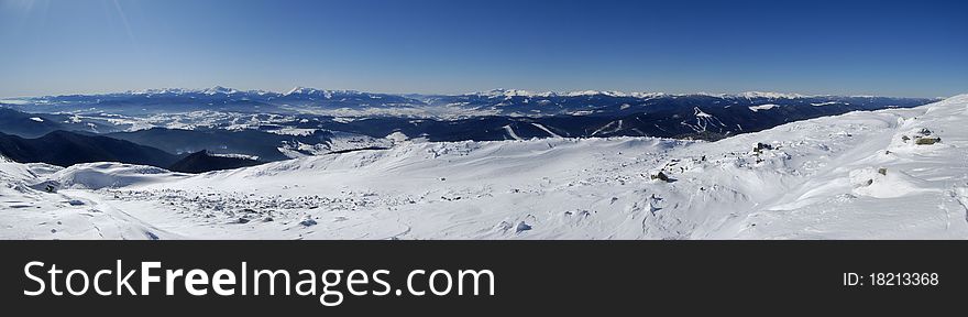 Winter in ukrainian mountains