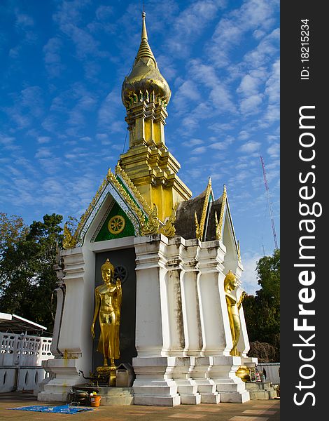 Buddhist pagoda and statue in Phitsanulok province of Thailand. Buddhist pagoda and statue in Phitsanulok province of Thailand