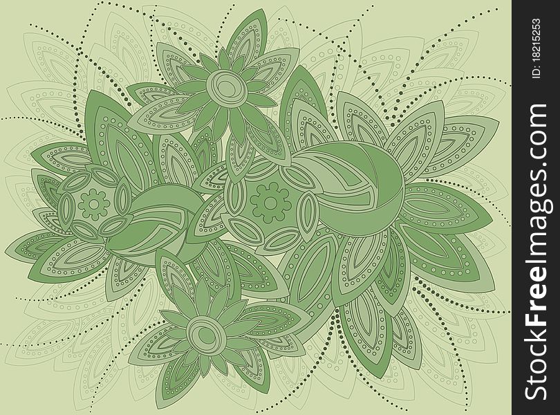 Background In Art Nouveau Style.