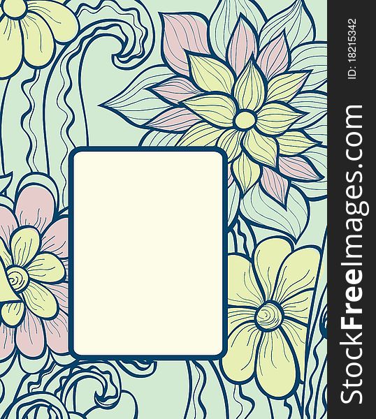 Background With Pastel Flowers