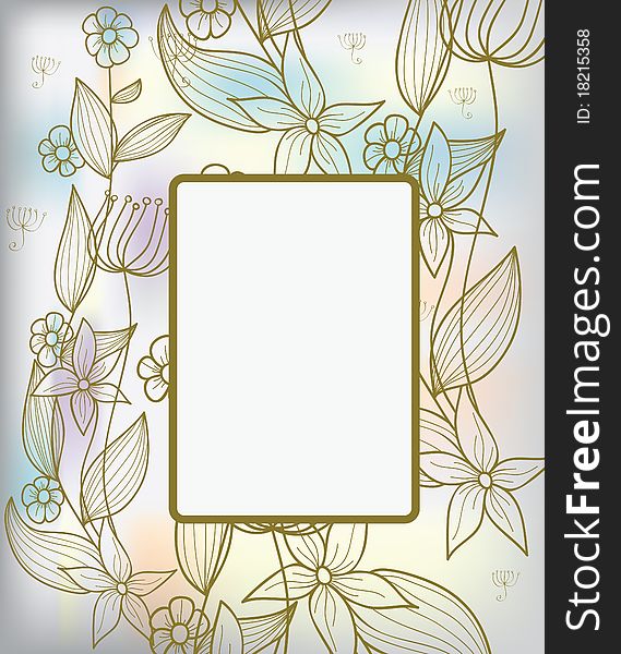 Background with pastel flowers