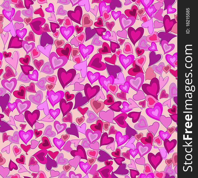 Valentine seamless hearts pattern