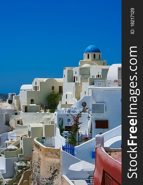 Amazing view of Oia village in Santorini, Greece. Amazing view of Oia village in Santorini, Greece.