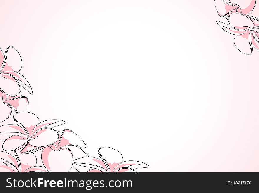 Beautiful flower on light pink background