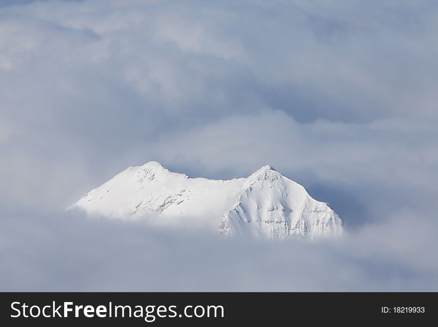 Mountain In Clouds