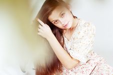 Beauty Girl In Bad Stock Photo Beauty Girl In Bad Stock Photo