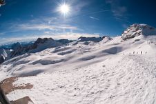 Winter Landscape In The Zugspitze, Germany Stock Photography