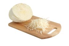 The Chopped Cabbage On A Chopping Board Stock Photography The Chopped Cabbage On A Chopping Board Stock Photography
