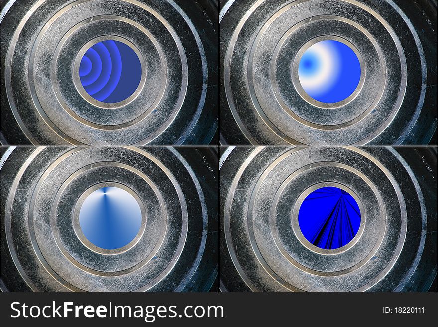 Circles geometric technology background