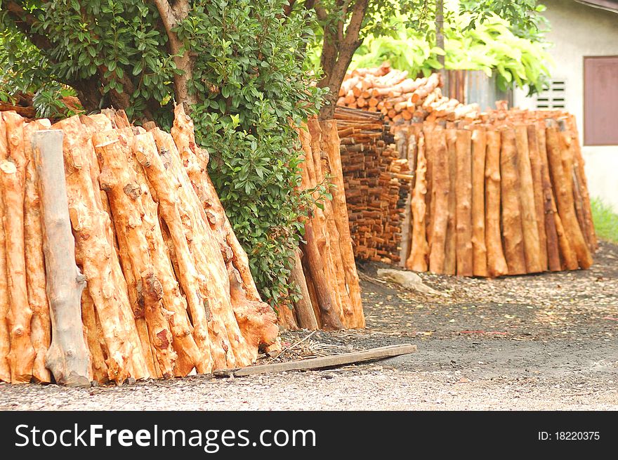 Woodpile, raw material