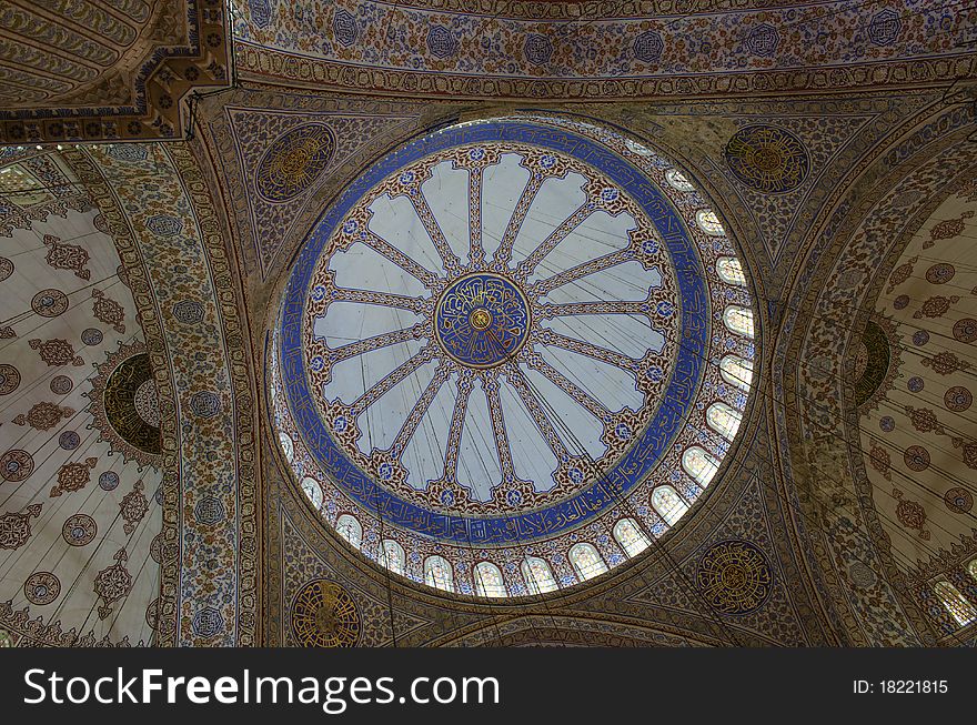 Decorations of the Blue Mosque dome, Istanbul