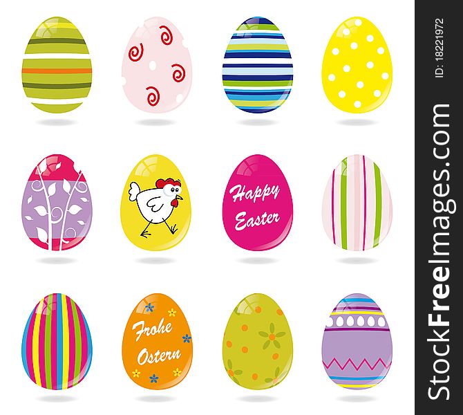 Colorful Illustration eggs for easter. Colorful Illustration eggs for easter