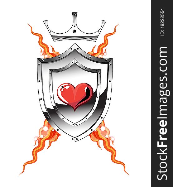 Heart Flame Shield