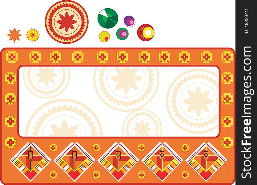 Ornament, pattern with space for text