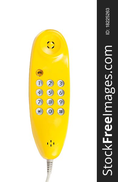 A handset, isolated on white remove all logos, removed non-standard buttons and labels, change the microphone hole deleted switch tone and pulse changed icon Call
