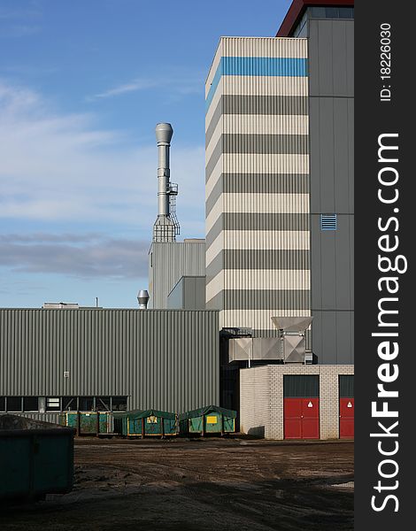 Modern factory buildings in an urban setting. This is what the modern world looks like in some places. Modern factory buildings in an urban setting. This is what the modern world looks like in some places.