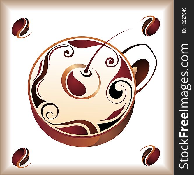 Vector Illustration Of Coffee Cup Design