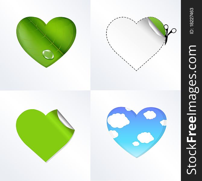 Hearts In Different Kinds, Vector Illustration