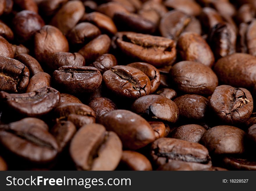 Coffee beans - close up view