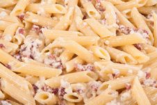 Closeup Of Pasta With Bacon And Cheese Royalty Free Stock Photo Closeup Of Pasta With Bacon And Cheese Royalty Free Stock Photo