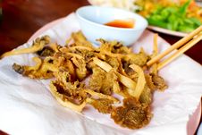 Fried Mushroom , Thai Style Snack Stock Images