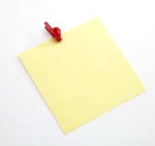 The Post It W Clothes Pin And The Valentine`s Rose Royalty Free Stock Photography