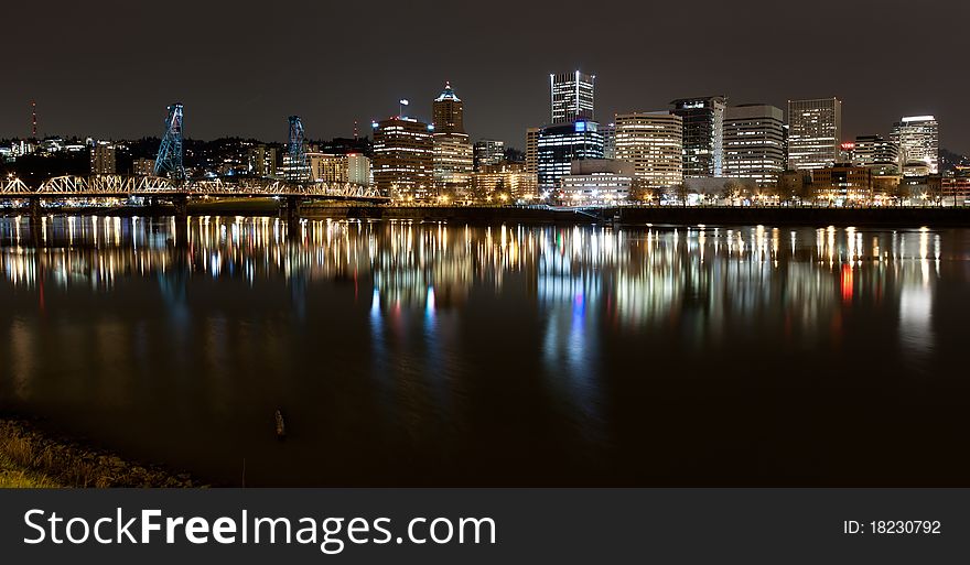 View of Portland, Oregon overlooking the willamette river. View of Portland, Oregon overlooking the willamette river.