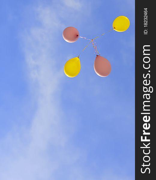 Four balloon loose in the air. Four balloon loose in the air