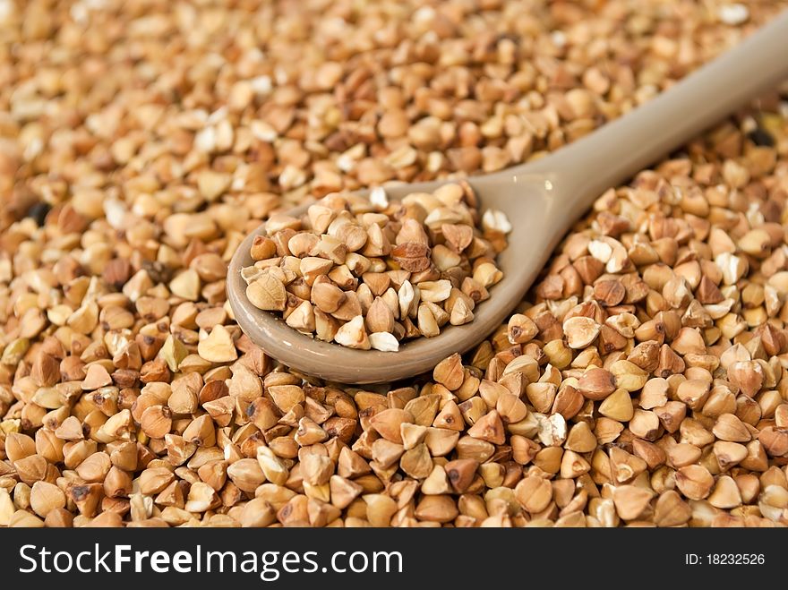 Part Of Spoon With Buckwheat