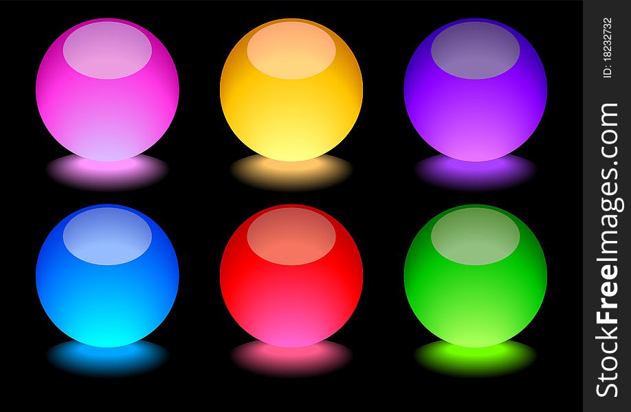 Stock image of glowing spheres