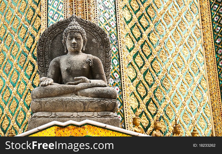 Image of buddha ancient in temple thai