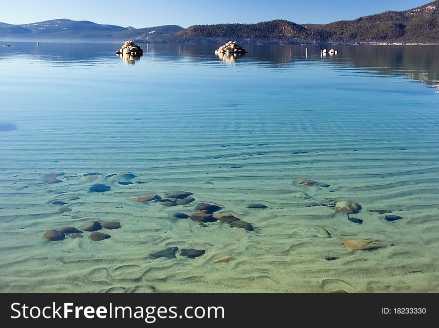 Clear waters of lake Tahoe