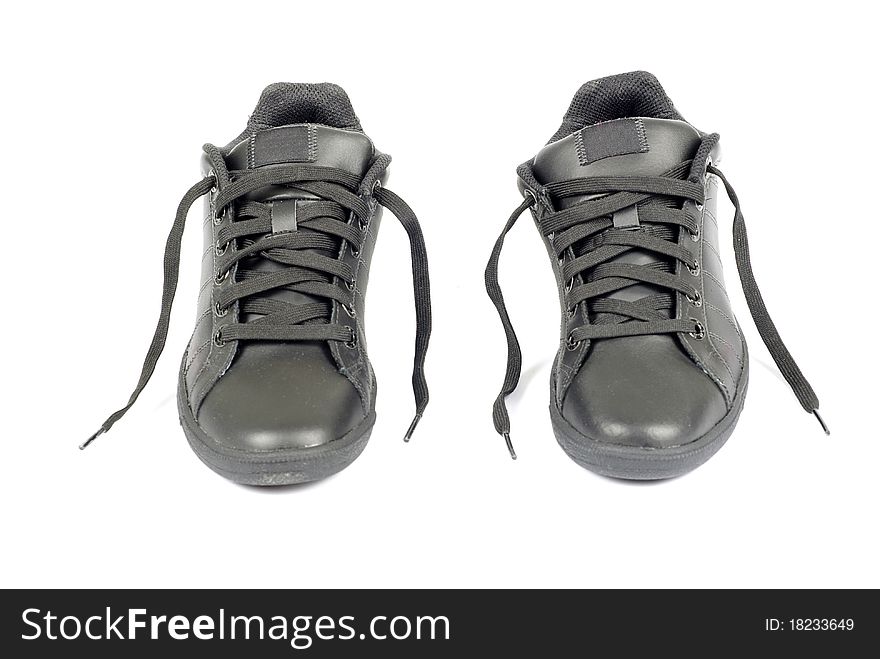 Black shoes isolated on a white background