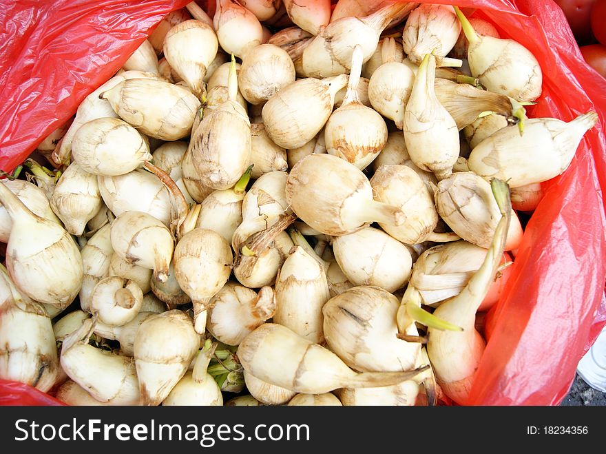 Introduced head, packed in plastic bag. It is one of the favourite vegetables.