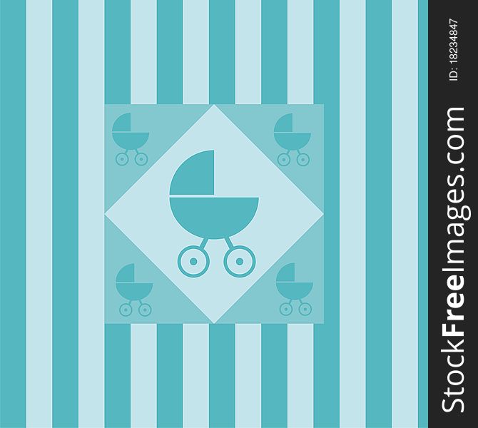 Cute blue baby arrival background. Cute blue baby arrival background