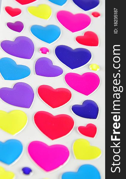 Colorful hearts as a background