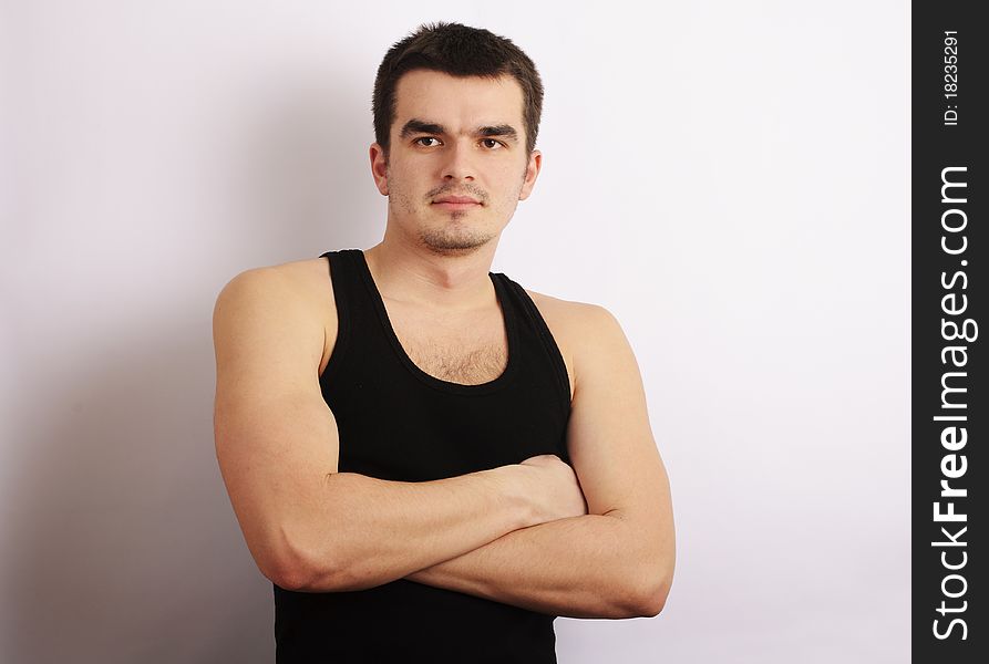 Portrait of a handsome young man on white background. Portrait of a handsome young man on white background